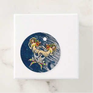 Bound Mermaids - Nautisch ontwerp voor oceaanliefh Bedankjes Labels