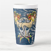 Bound Mermaids - Nautisch ontwerp voor oceaanliefh Latte Mok (Voorkant)