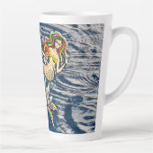 Bound Mermaids - Nautisch ontwerp voor oceaanliefh Latte Mok (Rechts)