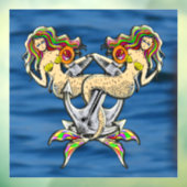 Bound Mermaids - Nautisch ontwerp voor oceaanliefh Raamsticker (Vel 3)