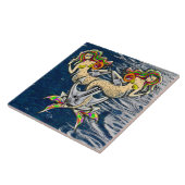 Bound Mermaids - Nautisch ontwerp voor oceaanliefh Tegeltje (Zijkant)