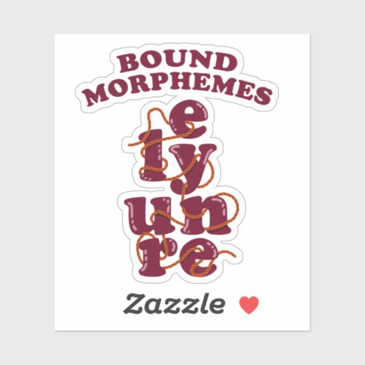 Bound Morphemes Phonics onderwijzen Engels Sticker (Vel)