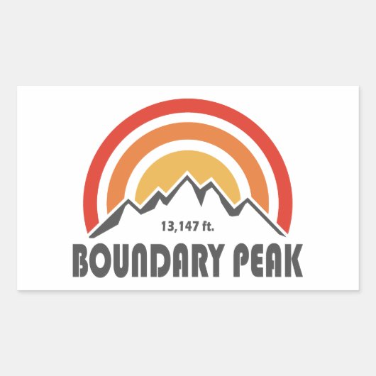 Boundary Peak Nevada Rechthoekige Sticker (Voorkant)