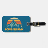 Boundary Peak Nevada Retro Turquoise Bagagelabel (Voorkant horizontaal)