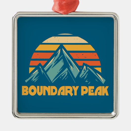 Boundary Peak Nevada Retro Turquoise Metalen Ornament (Voorkant)