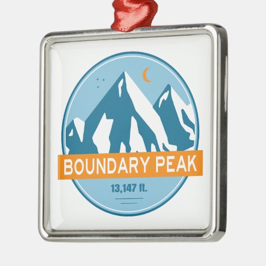 Boundary Peak Nevada Stars Moon Metalen Ornament (Links)