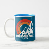 Boundary Peak Nevada Sun Eagle Tweekleurige Koffiemok (Links)
