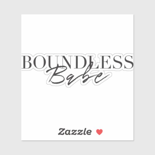 Boundless Babe sticker (Feuille)