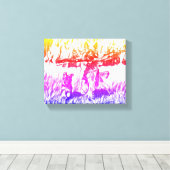 Boundless Joy: Mumu in Actie Canvas Afdruk (Insitu (Houten vloer))