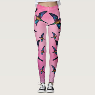 Boundless Wanderer: Veelkleurige Swift Bird Leggings