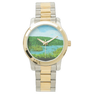 BoundWaters Canoe Area Minnesota Abstract Horloge