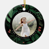 Bounful Botanical Persoonlijke Foto Keramisch Ornament (Voorkant)