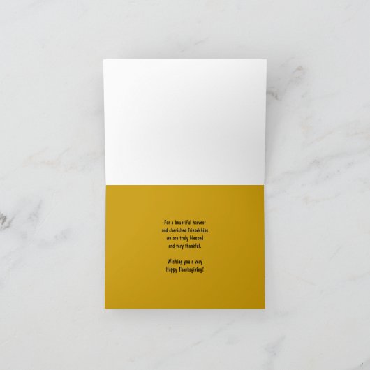 Bounful Harvest Thanksgiving Holiday Card Feestdagen Kaart (Binnen)