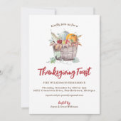 Bountiful Bushel Panier Thanksgiving Invitation (Devant)