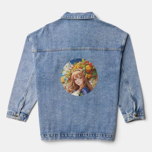 Bounty of the Seasons: een viering in Collage Denim Jacket (Achterkant)