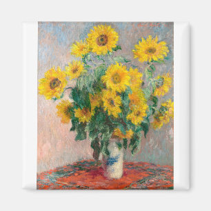 Bouqet van Claude Monet over zonnebloemen Magneet
