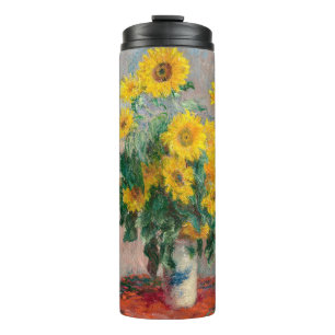 Bouqet van Claude Monet over zonnebloemen Thermosbeker