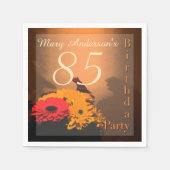 Bouquet 85th Birthday Paper Napkin Servetten (Voorkant)