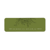 Bouquet à débordement vert Étiquettes d'adresse de (Devant)