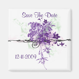 Bouquet Abstract sparen de Datum Magnet Square Magneet