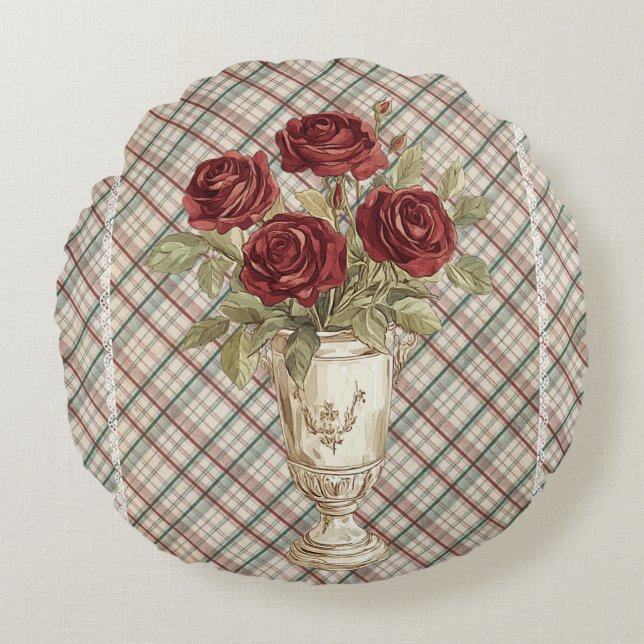 Bouquet baroque Coussin ronde (Devant)