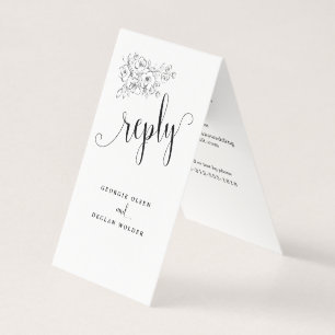 Bouquet blanc Nous faisons Calligraphie Mariage Lo