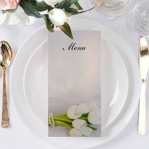 Bouquet blanc Tulip Printemps Menu Mariage