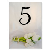 Bouquet blanc Tulip Printemps Numéros de table de  (Dos)