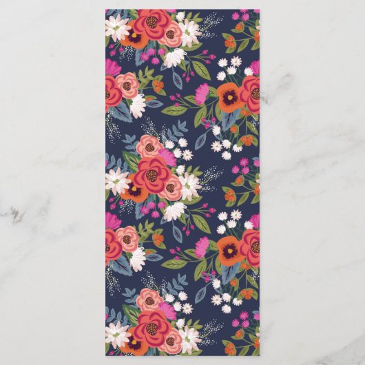 Bouquet bohème | Menu Mariage Automne (Dos)