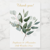 BOUQUET BOTANIQUE ÉTIQUETTE DE VIN BLANC SUR MESUR (Étiquettes simples)