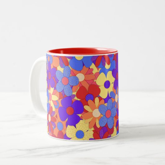 Bouquet bouillonnant à deux tons de café Mug (Devant gauche)