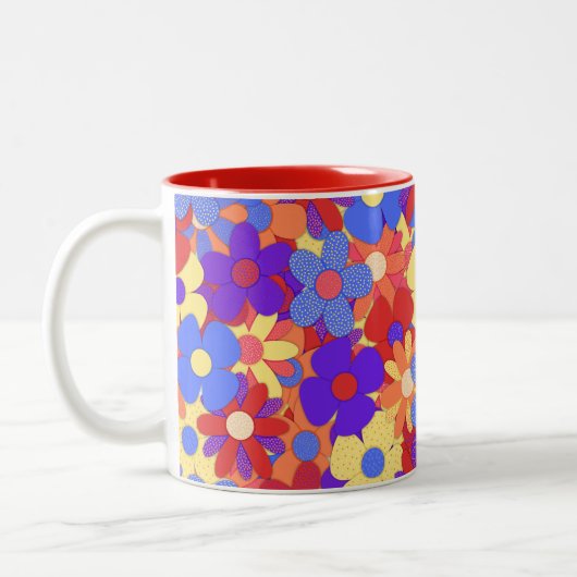 Bouquet bouillonnant à deux tons de café Mug (Gauche)