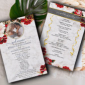 Bouquet Bourgogne Avec Programme De Mariage De Mar