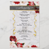 Bouquet Bourgogne Avec Programme De Mariage De Mar (Dos)