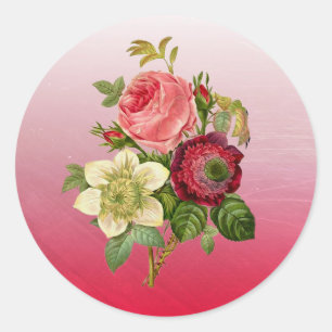 Bouquet Bourgogne de Stickers Rose