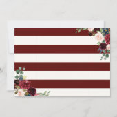 Bouquet Bourgogne | Invitation de douche nuptiale (Dos)