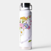 Bouquet coloré Bouteille d'eau personnalisée (Arrière)