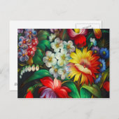 bouquet coloré Carte postale (Devant / Derrière)