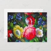 bouquet coloré Carte postale (Devant / Derrière)