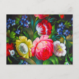 bouquet coloré Carte postale
