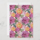 Bouquet coloré d'aquarelle florale | MERCI (Dos)