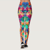 Bouquet coloré Rose Leggings (Dos)