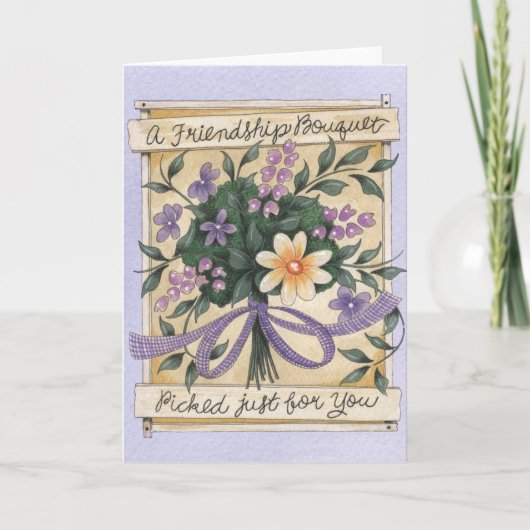 Bouquet d'amitié - Carte de voeux (Devant)