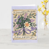 Bouquet d'amitié - Carte de voeux (Fleur jaune)