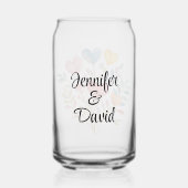 Bouquet d'aquarelle avec coeurs et feuilles (Verso)