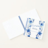 Bouquet d'aquarelle de fleurs bleues Livre d'or (Intérieur)