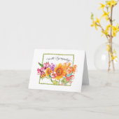 Bouquet d'aquarelle de la carte d'amour et de comp (Fleur jaune)