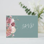 Bouquet d'aquarelle vert Sage rustique RSVP (Debout devant)