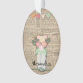 Bouquet d'art floral sur une page de dictionnaire  (devant)