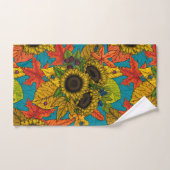 Bouquet d'automne en bleu (Serviette à main)